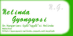 melinda gyongyosi business card